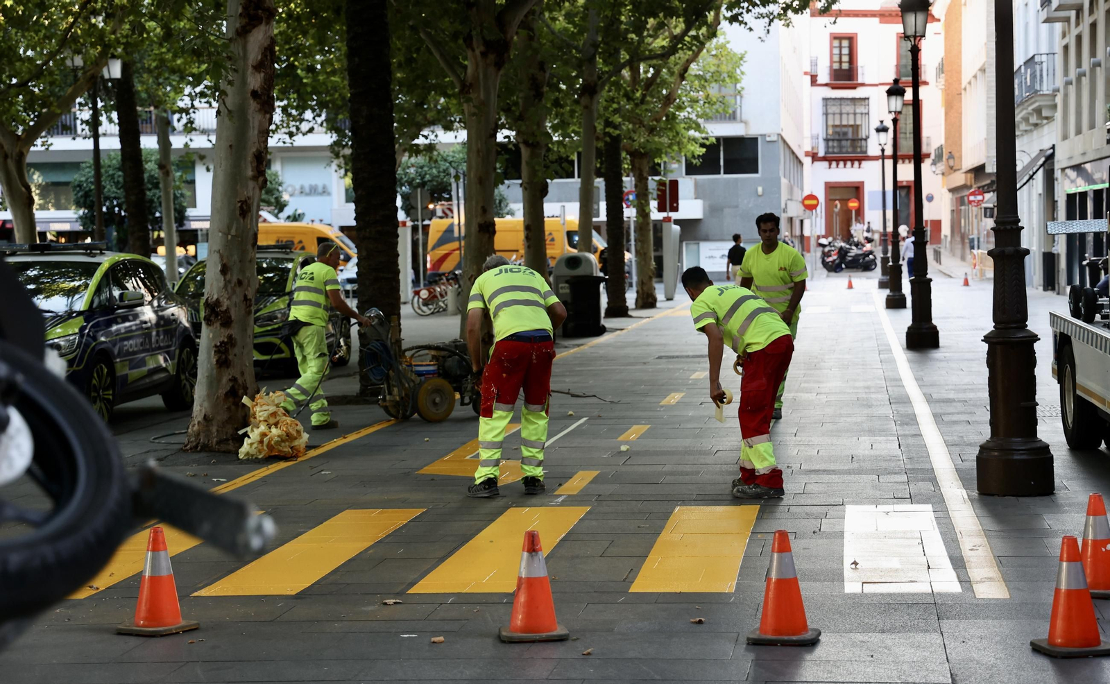 Nuevas señalizaciones en Plaza nueva para acceder al parking de la calle Albareda