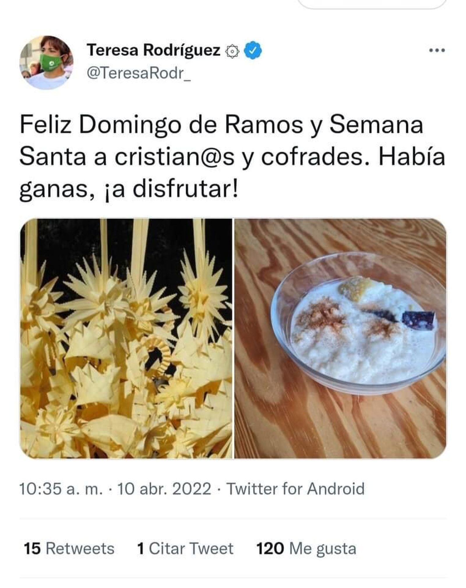 Teresa se hace capillita