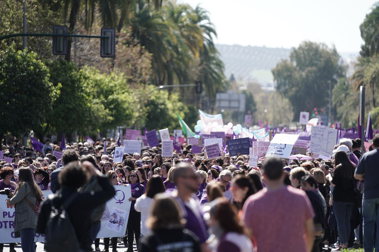 Asistentes a la manifestación del 8-M del año pasado en Córdoba.