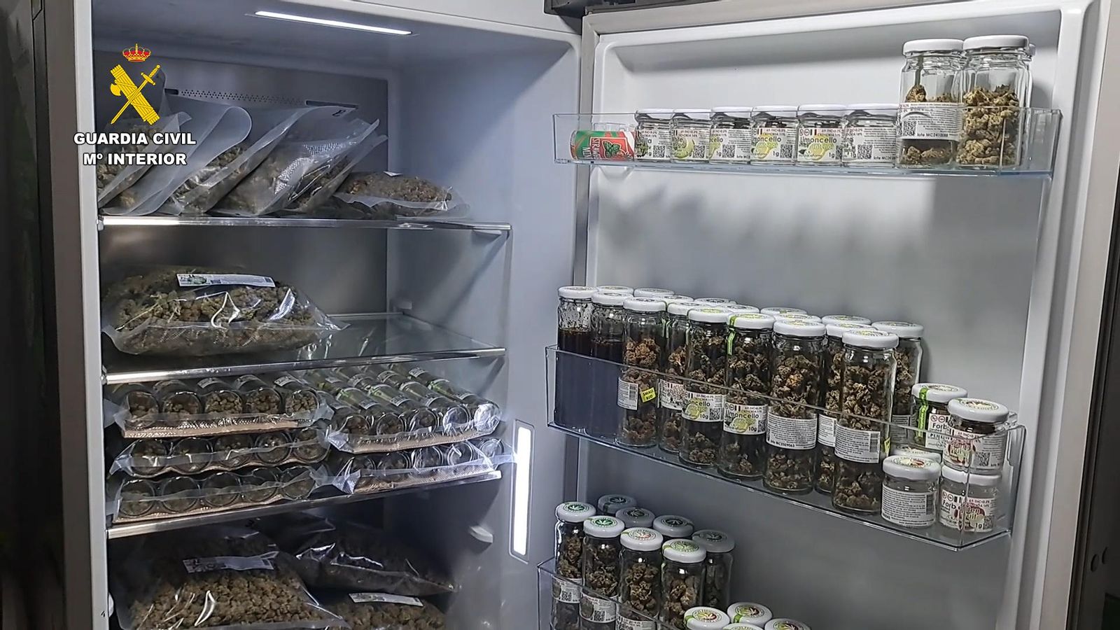 Un frigorífico almacenaba una gran cantidad de productos derivados de la marihuana.