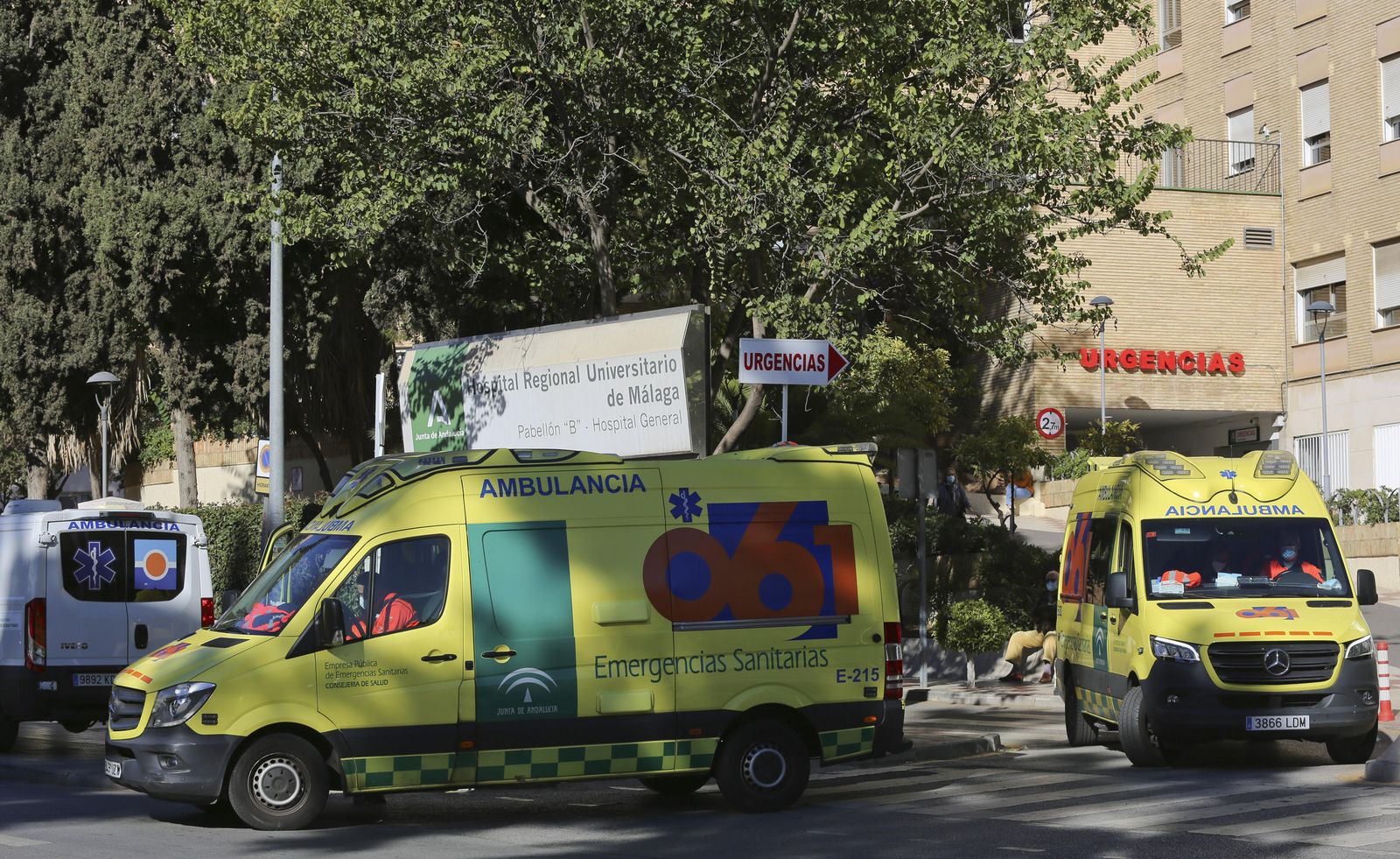 Ambulancias en el Hospital Regional.