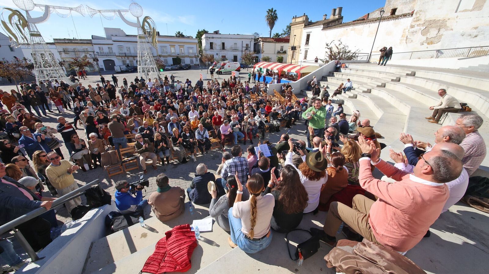 Zambomba en la plaza Belén.
