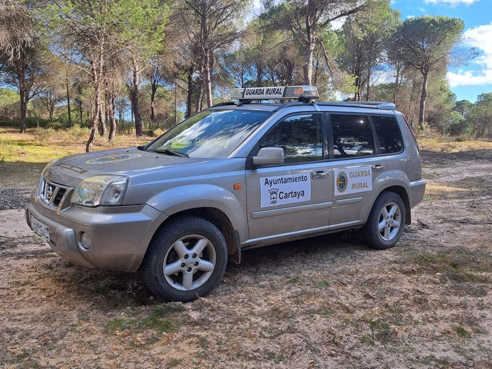 Uno de los vehículos empleado por los guardias rurales.