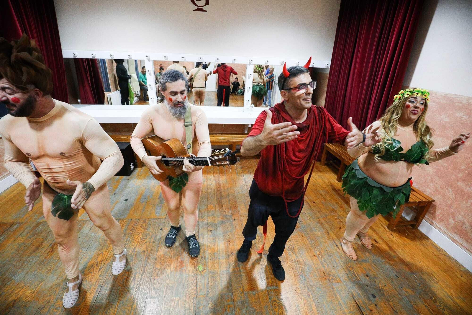 Ambiente en camerinos