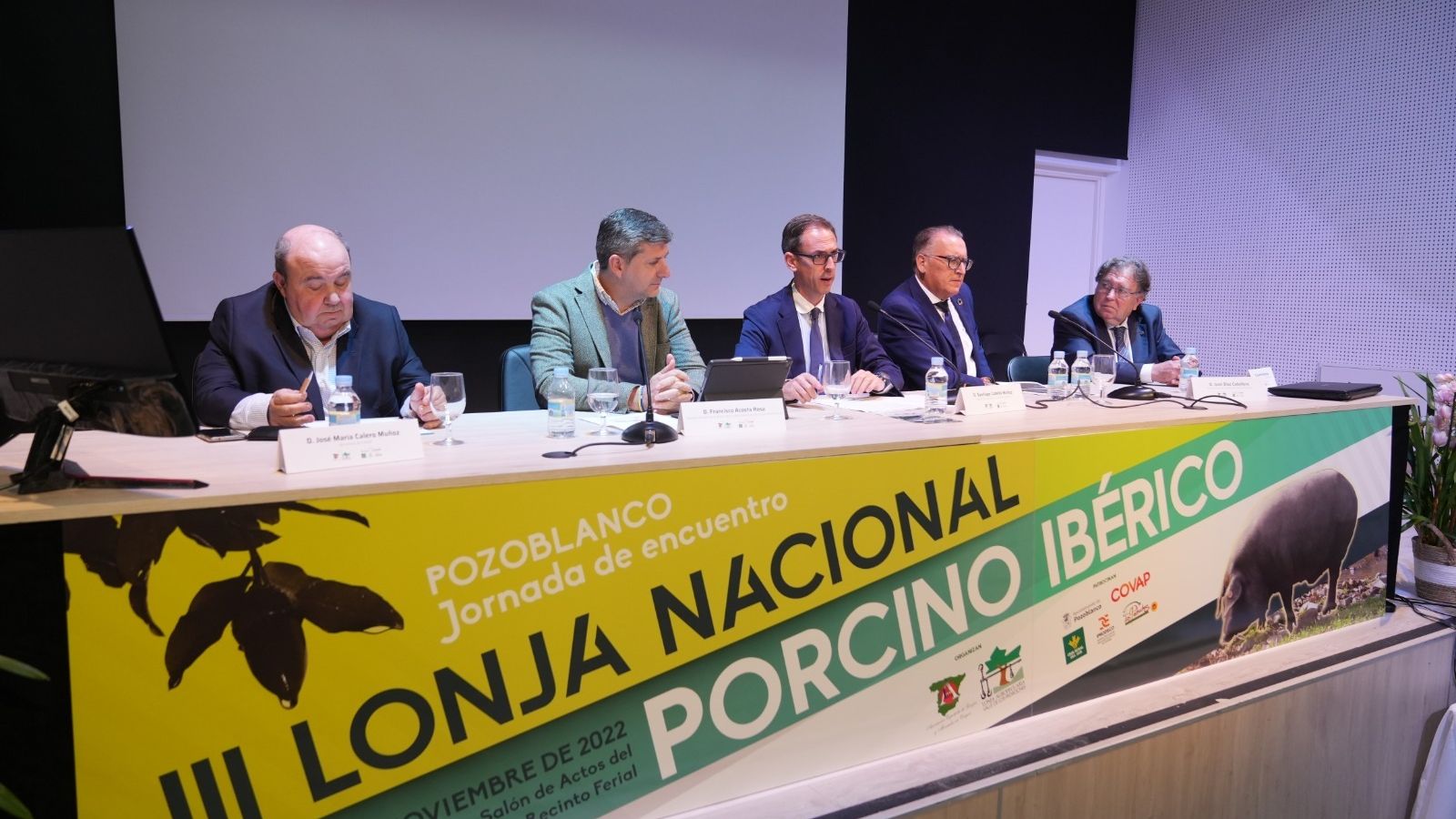 Un momento de la Lonja Nacional del Porcino Ibérico en Pozoblanco.