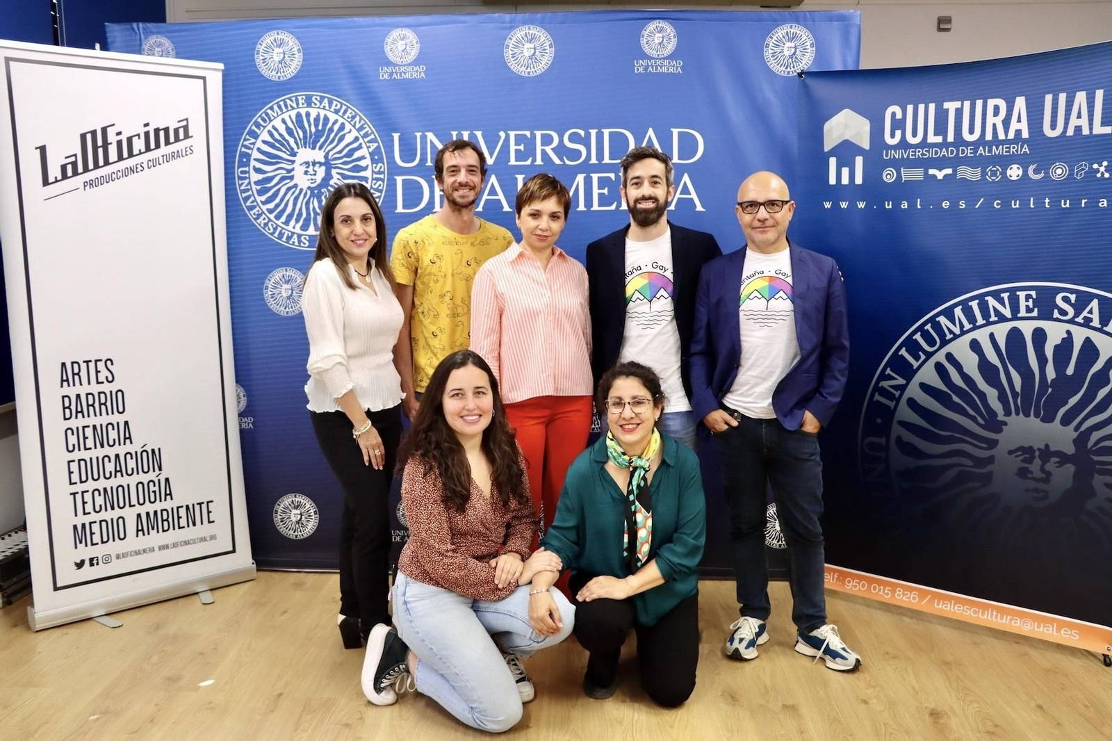 María del Mar Ruiz, junto a Rubén Frías y Elisa Álvarez y otros participantes en el DigoFest.