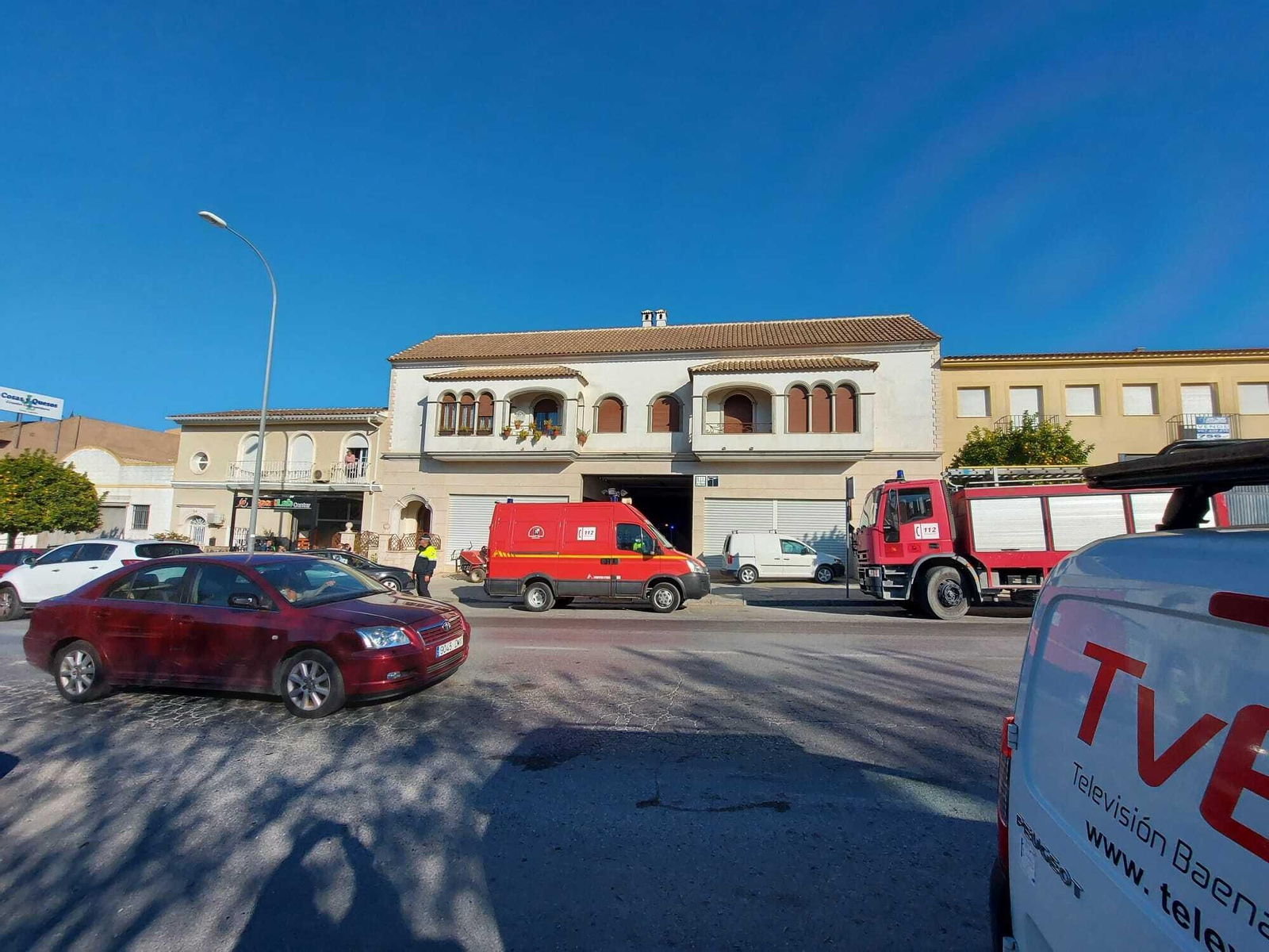 Lugar donde se ha producido el siniestro en Baena.