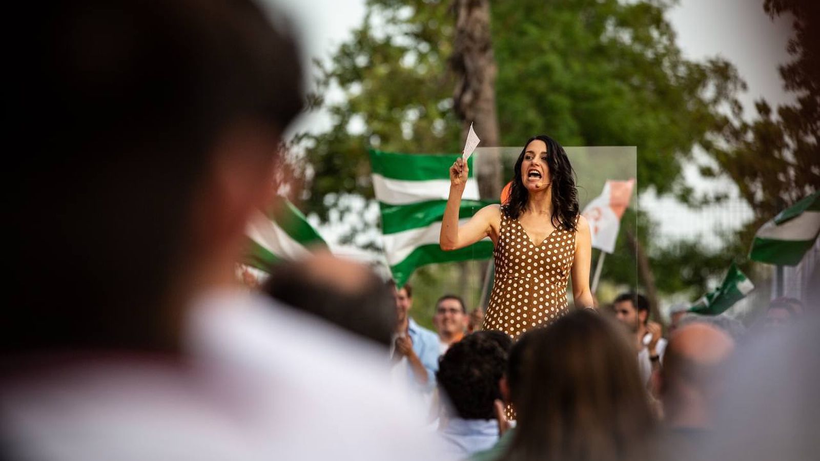 Inés Arrimadas ha acompañado a Juan Marín en el último mitin de la campaña del 19-J