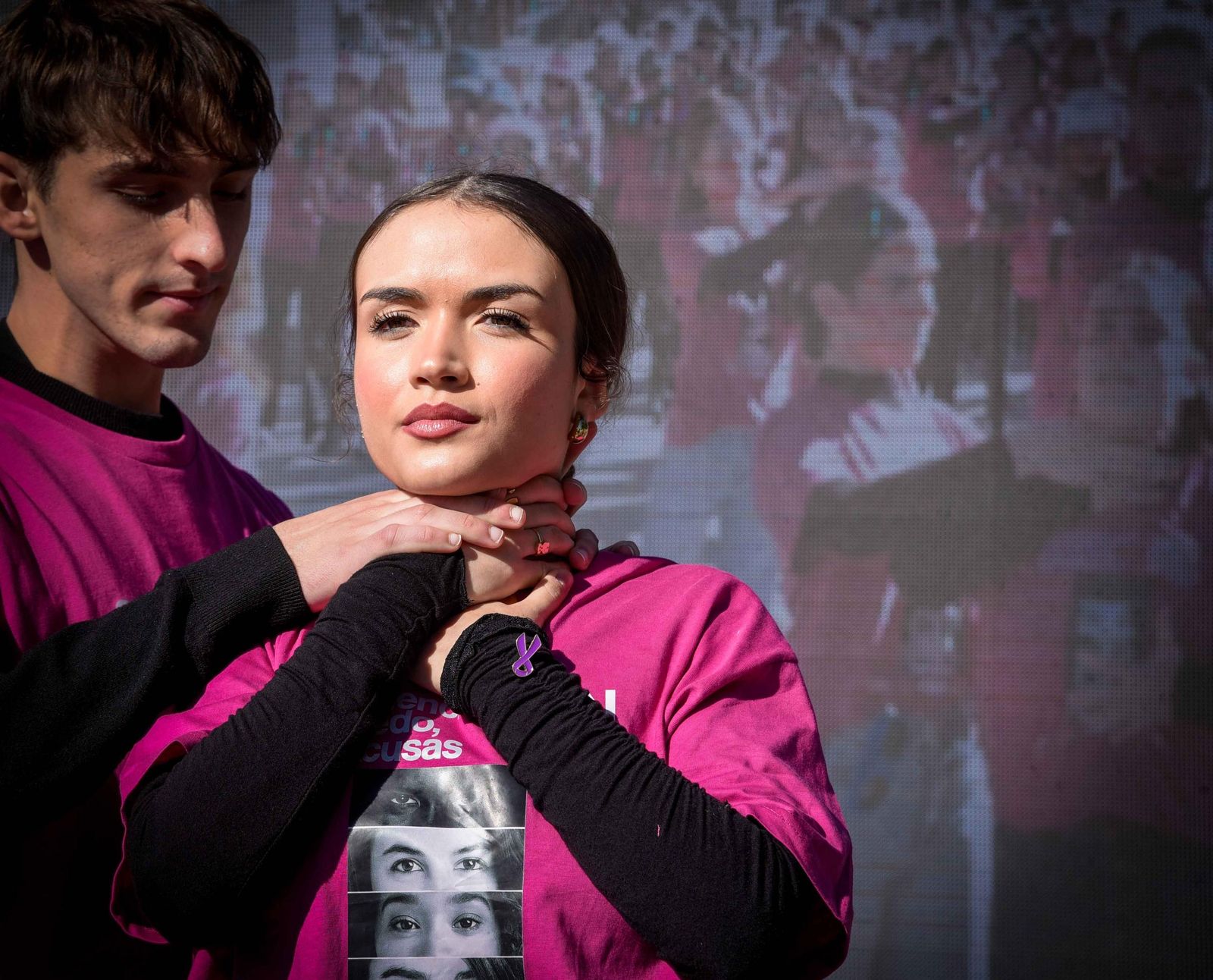 El 'flashmob' con motivo del 25-N