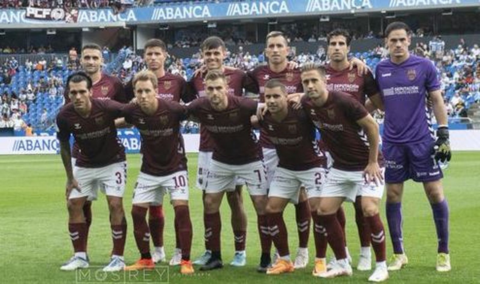 Alineación inicial del Pontevedra,  la pasada jornada en Riazor