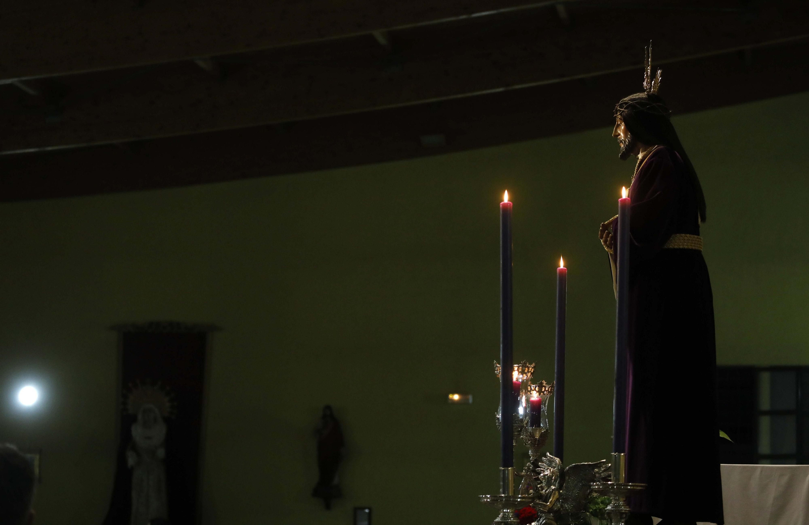 El Cristo de Medinaceli, durante la misa del Miércoles de Ceniza en La Línea