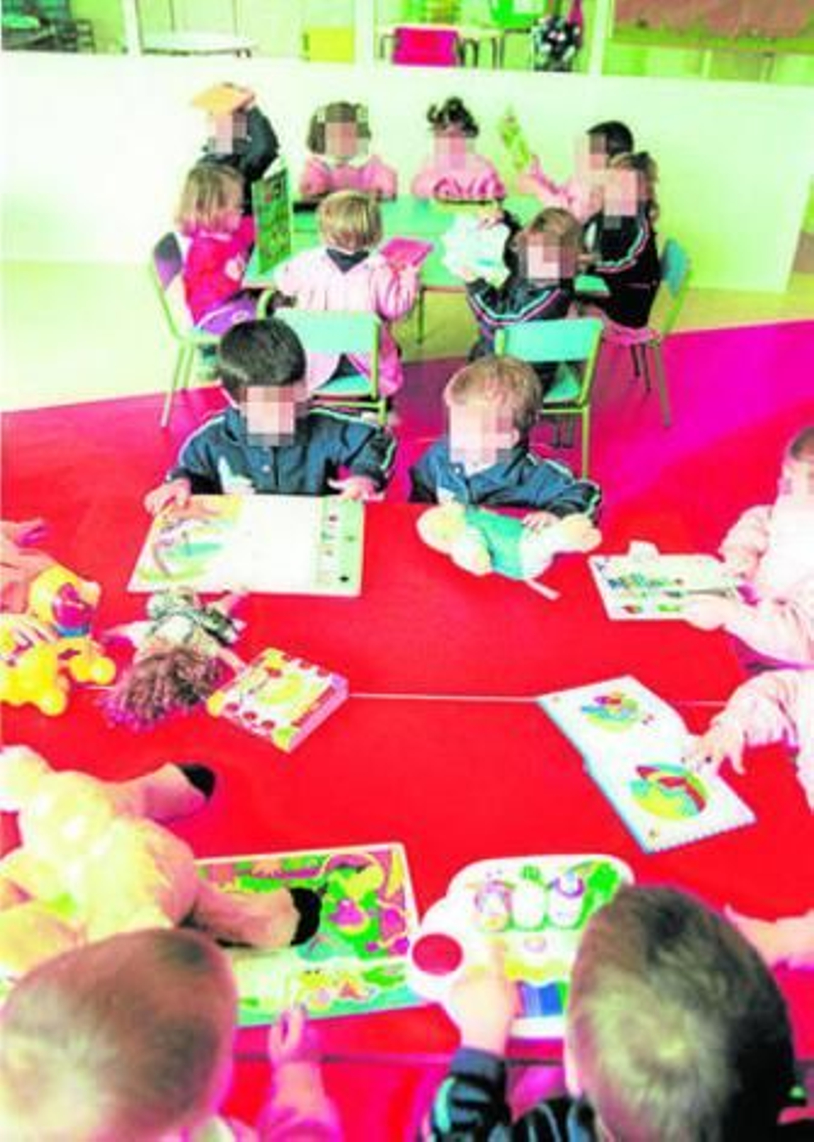 Interior de un aula de una guardería conveniada de Sevilla.
