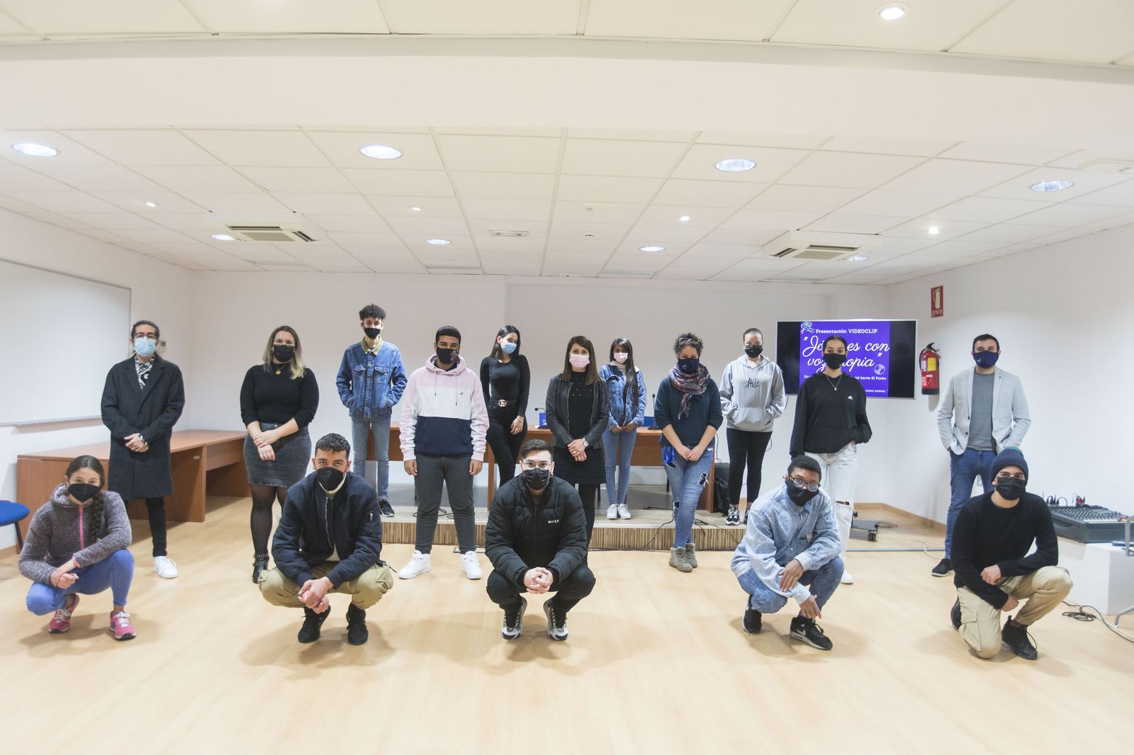 La diputada Ángeles Martínez en la presentación del vídeoclip ‘Jóvenes con voz propia’.