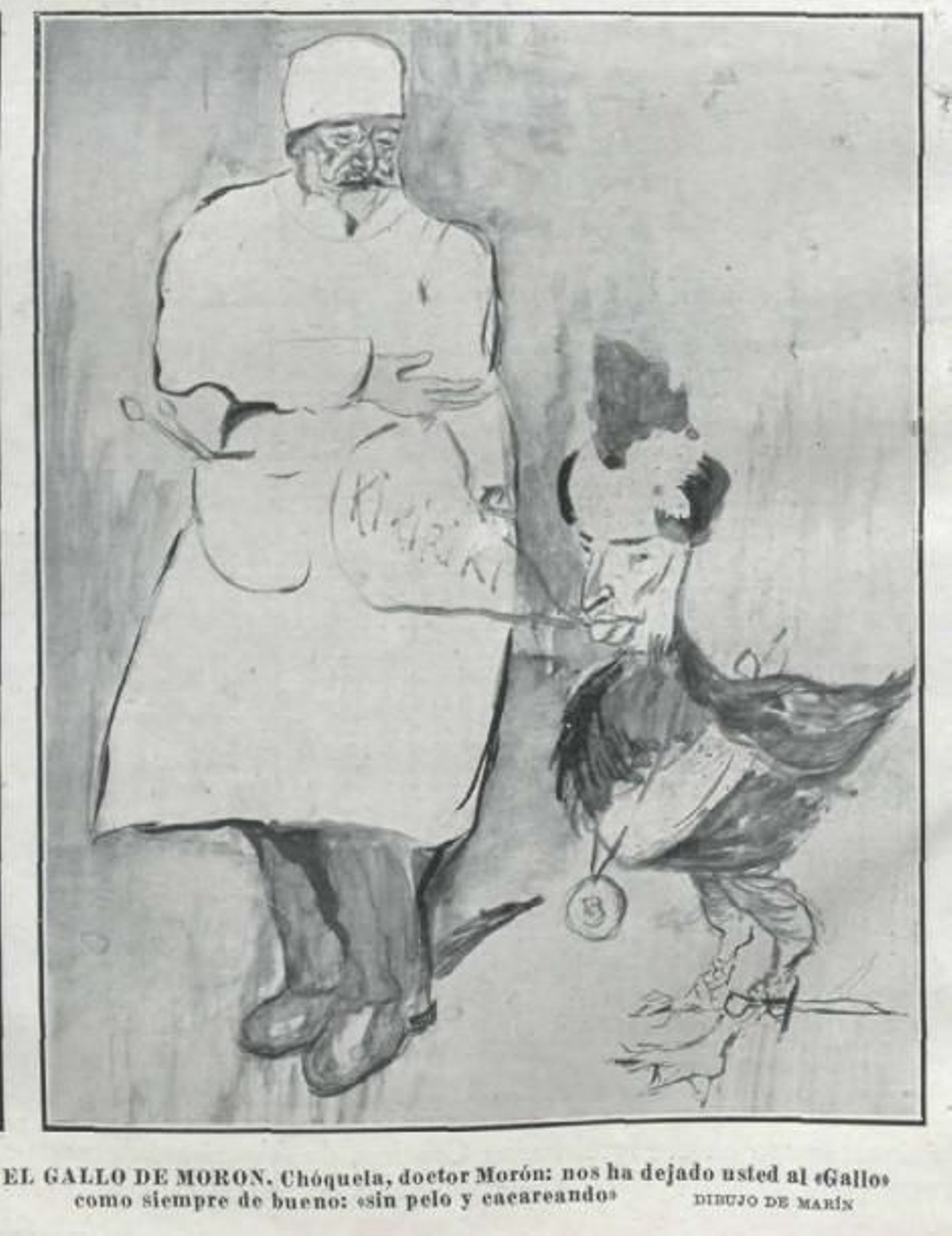 Una viñeta donde aparece el doctor Ventura Morón