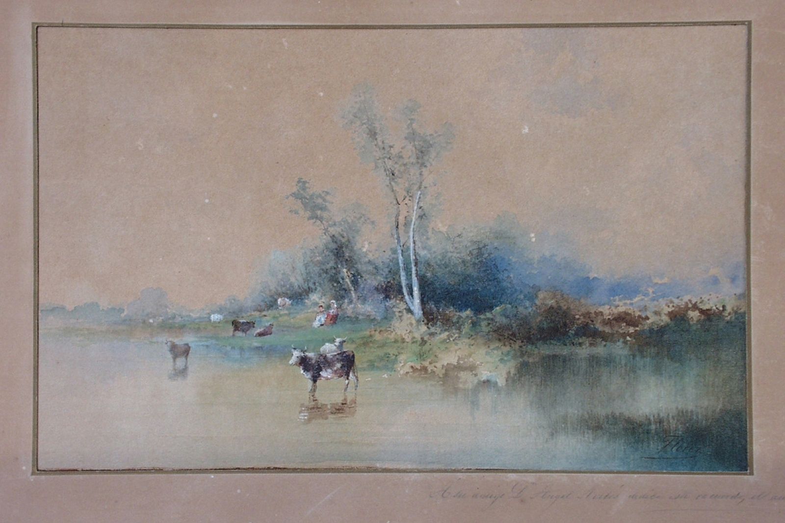 'Paisaje', de Eduardo Flórez Ibáñez, una de las obras que forma la muestra.