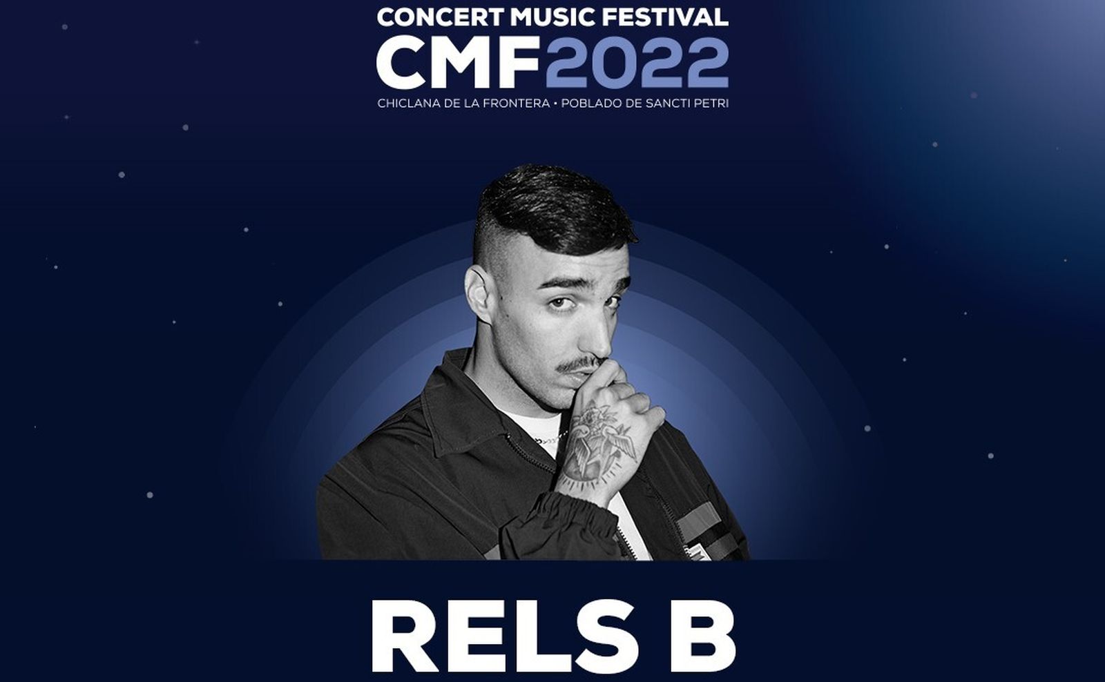 Cartel anunciador del concierto de Rels B en el Concert Music Festival 2022.