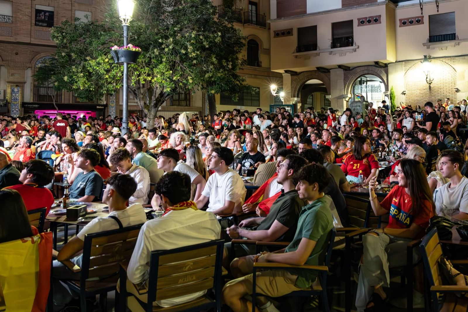 La euforia jiennense por la victoria de España, imágenes