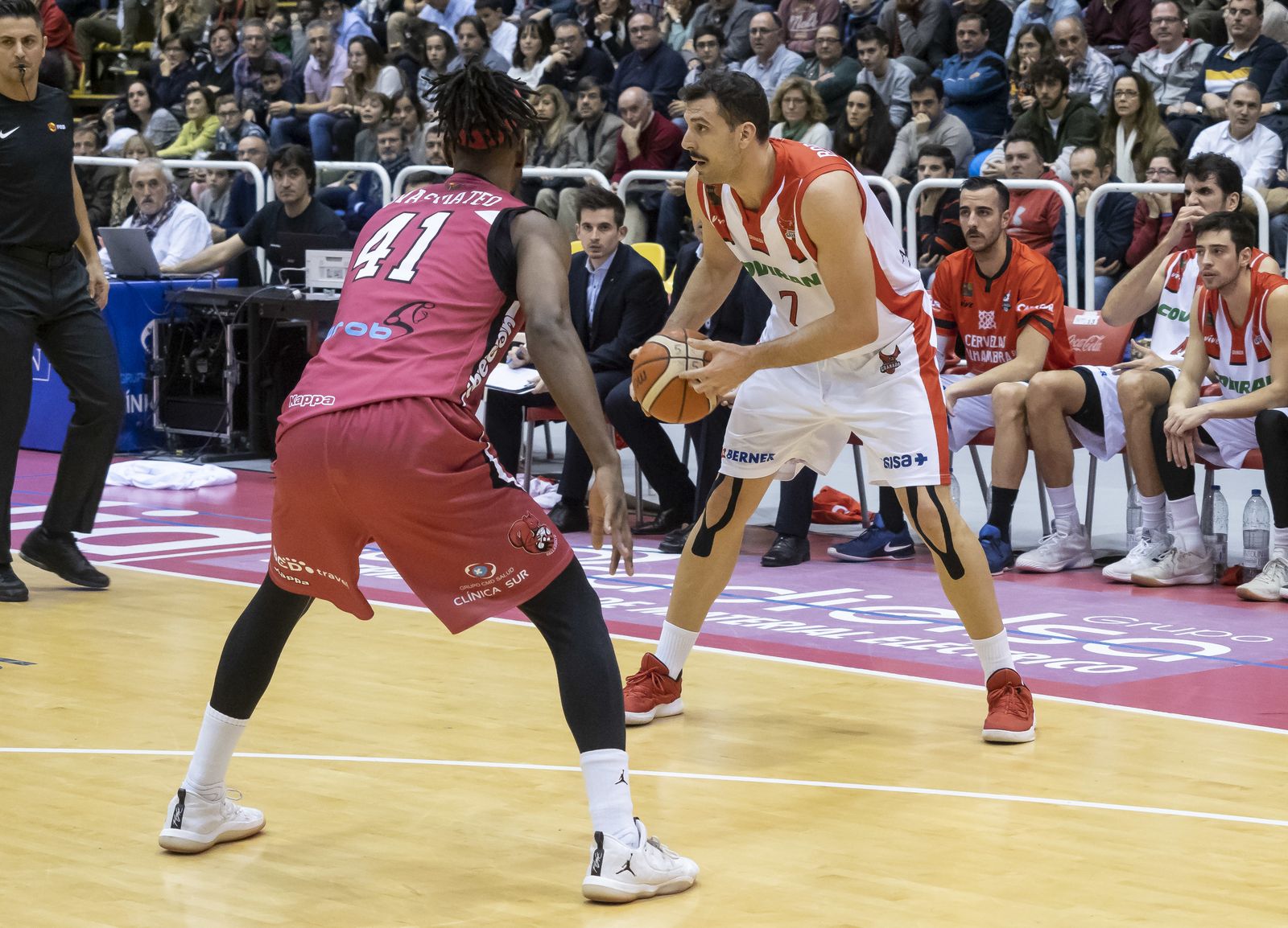 Bortolussi, en la cancha del pabellón Pisuerga