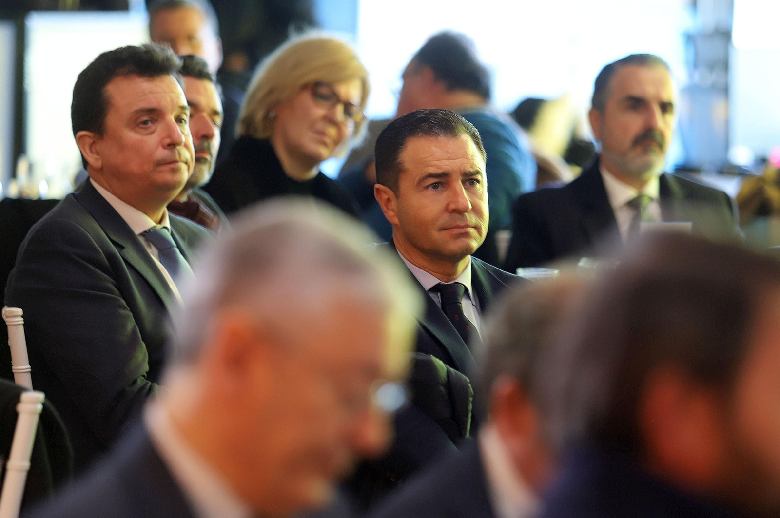 Imágenes del desayuno-coloquio con Antonio Sanz en el Foro Joly Andalucía celebrado en la Lonja de la Innovación del Puerto de Huelva