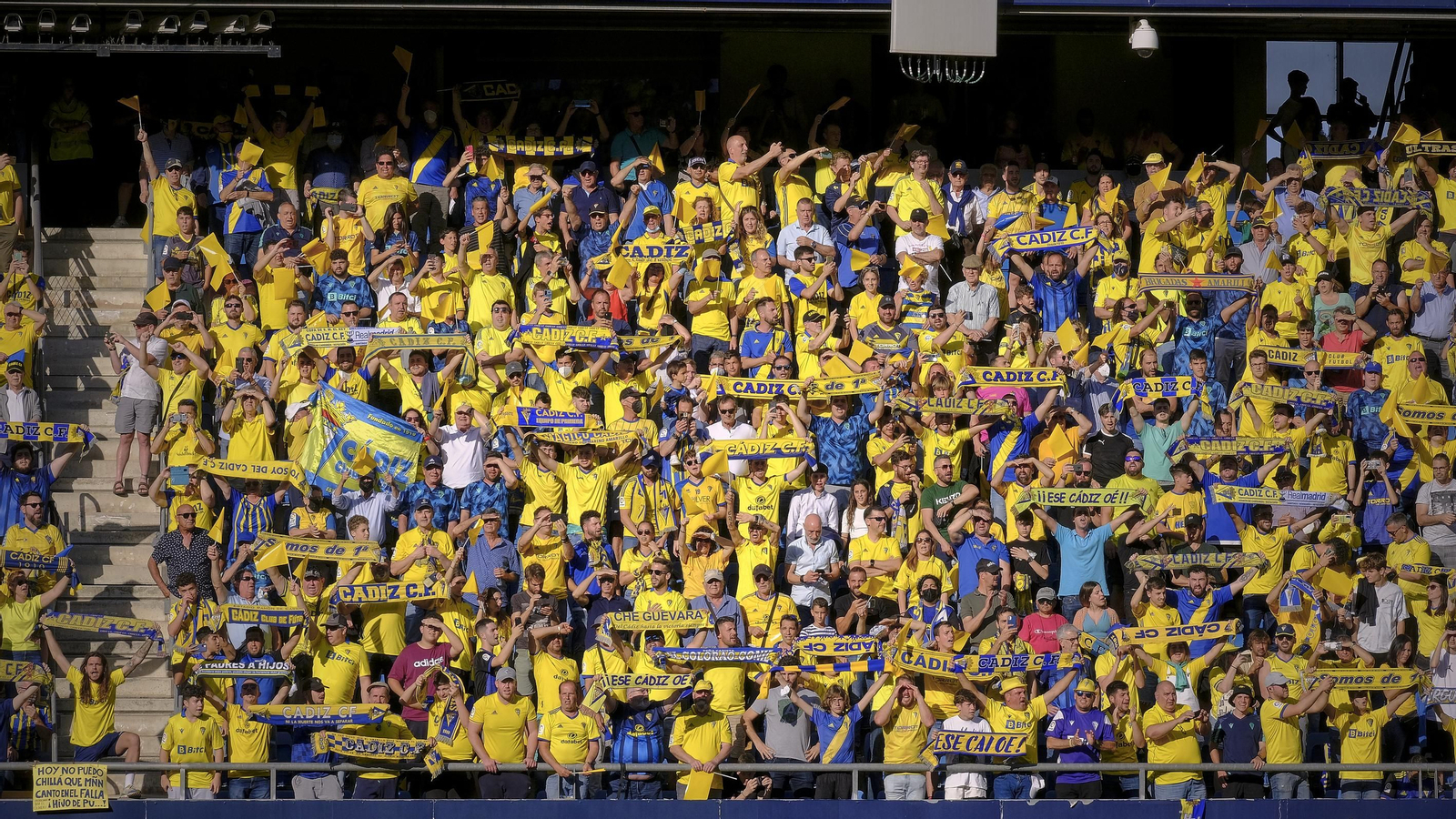 Ambiente  cadista durante el Cádiz CF - Real Madrid