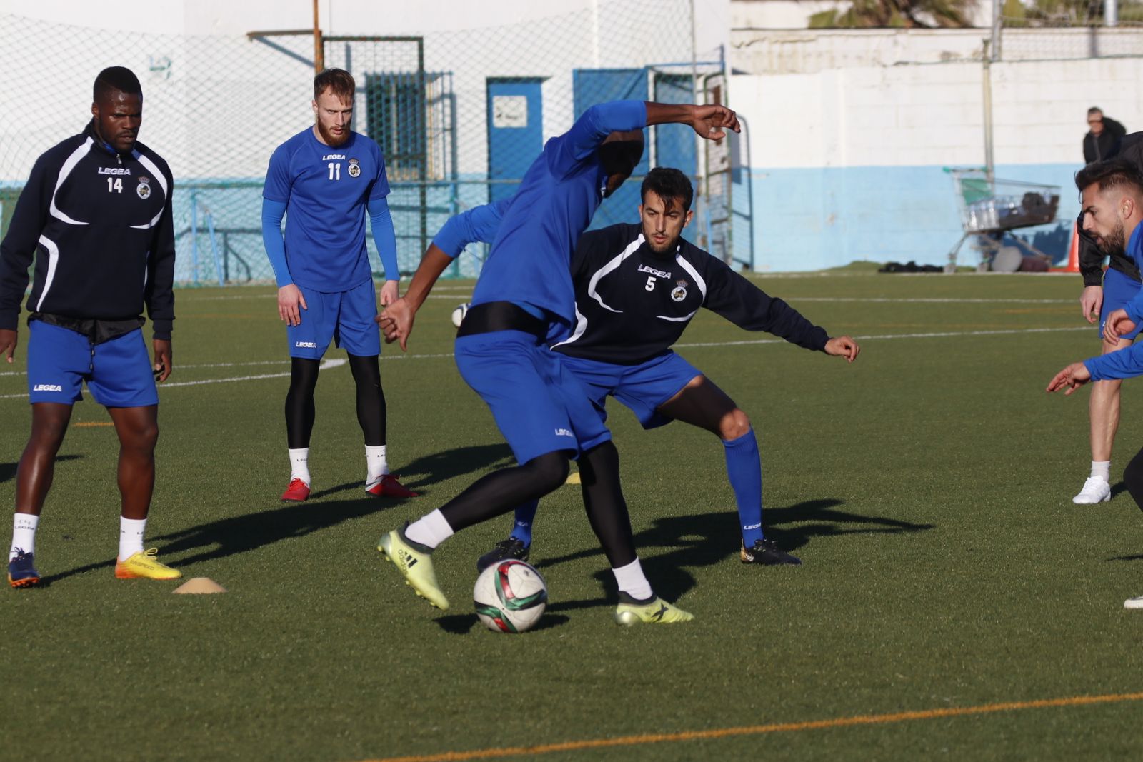 Kibamba, Carrasco, Pierre y Sana, en un entrenamiento en la Ciudad Deportiva