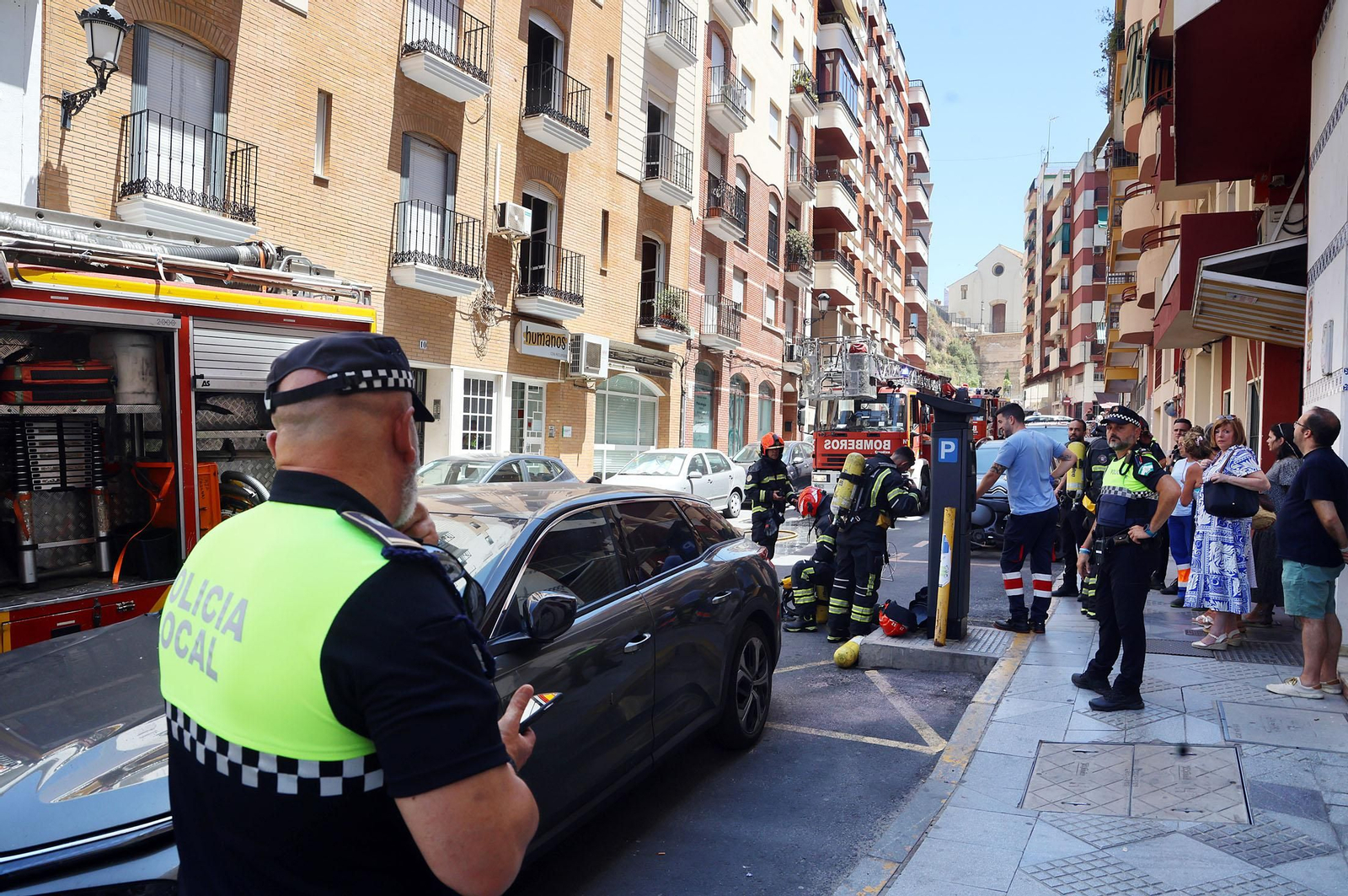 Imágenes del incendio ocurrido en la calle La Palma