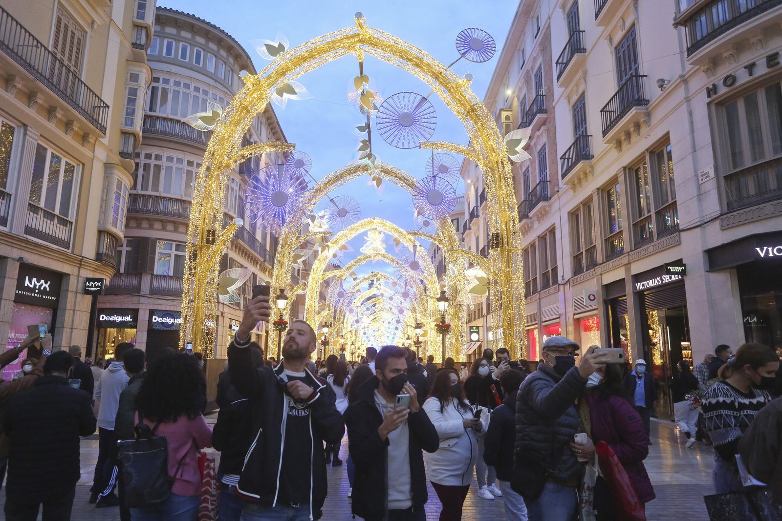 La inauguración de las luces de Navidad de Málaga