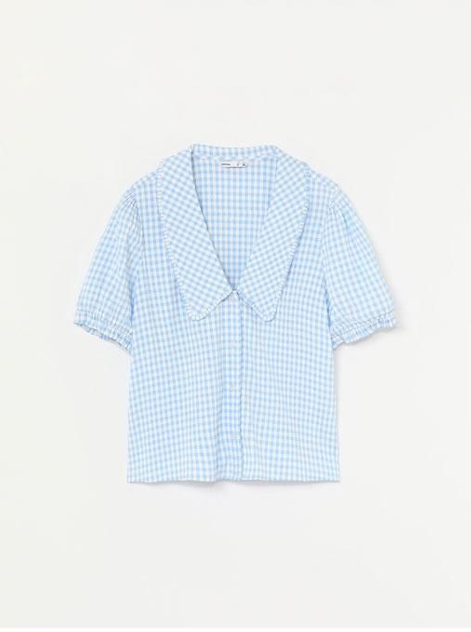 Camisa de mangas cortas con estampado en cuadros vichy de Lefties.