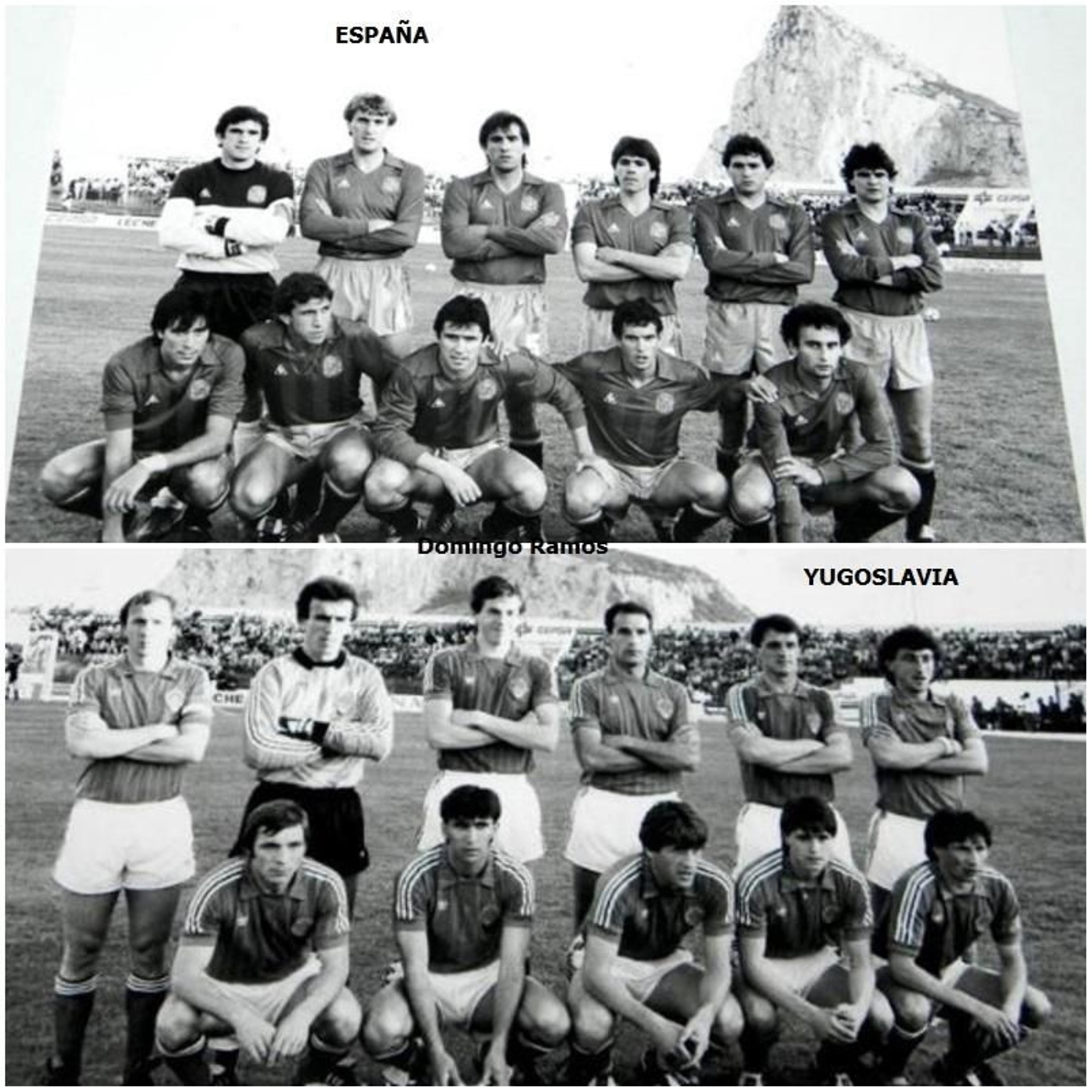 Los onces del España-Yugoslavia disputado en 1984.