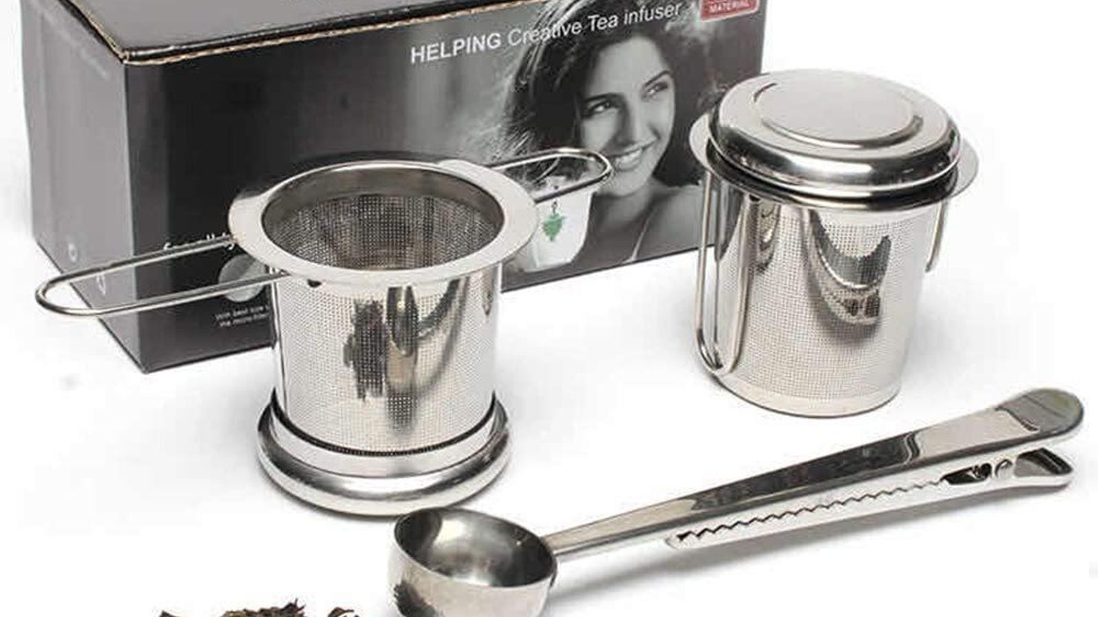 Dido´s Pack de 2 Infusor de Té en Acero Inoxidable Colador Filtro con Tapa y Asa