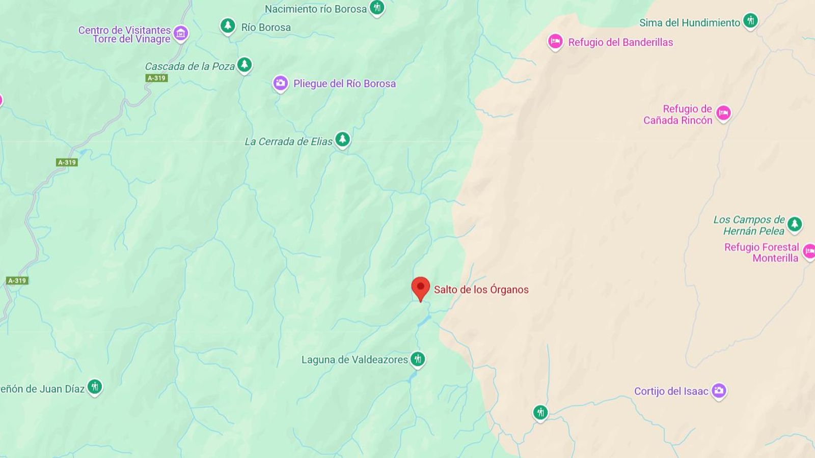 Zona en la que ocurrió el rescate. Zona en la que ocurrió el rescate.
