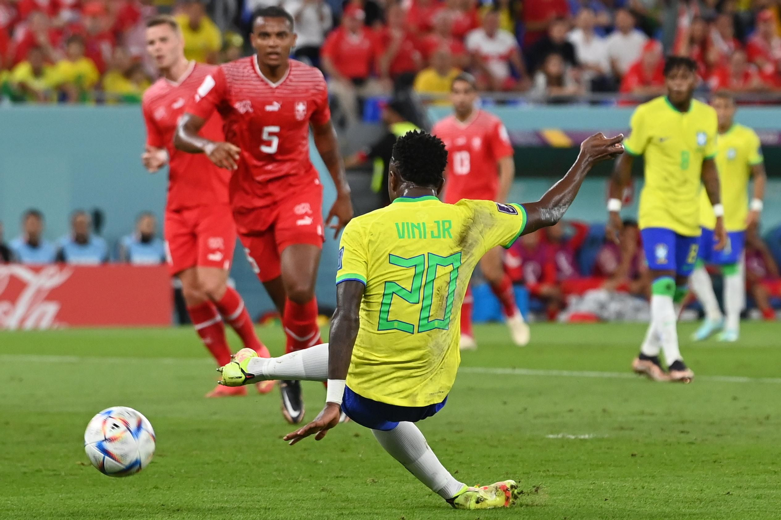 Las imágenes del Brasil - Suiza del Mundial de Qatar