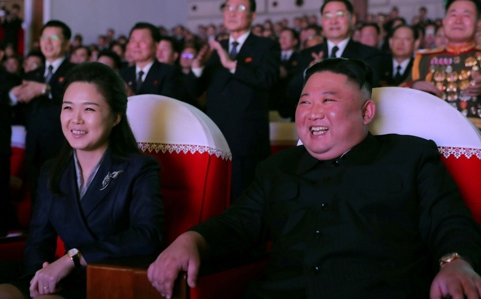 Ri Sol-ju y Kim Jong-un