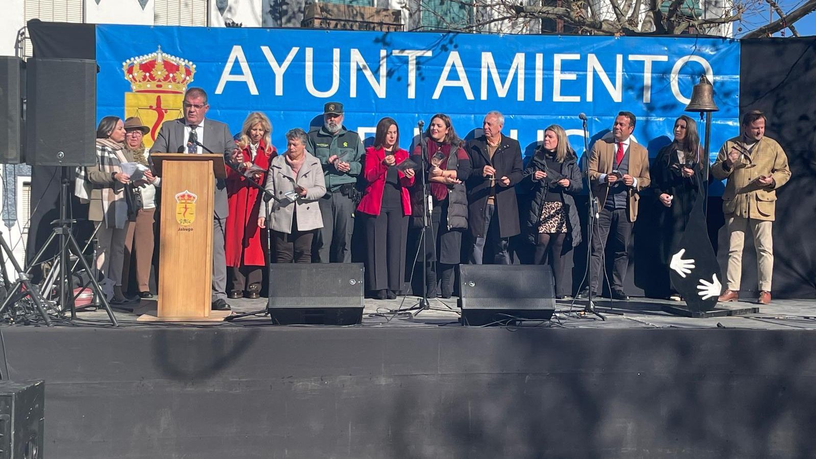 Celebración de las precampanadas ibéricas en Jabugo.