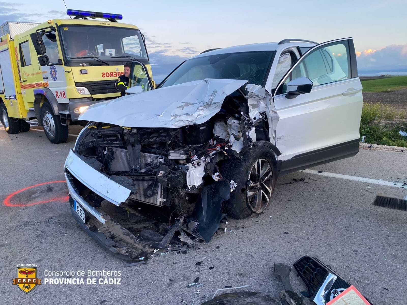 Estado en el que quedó uno de los dos vehículos.