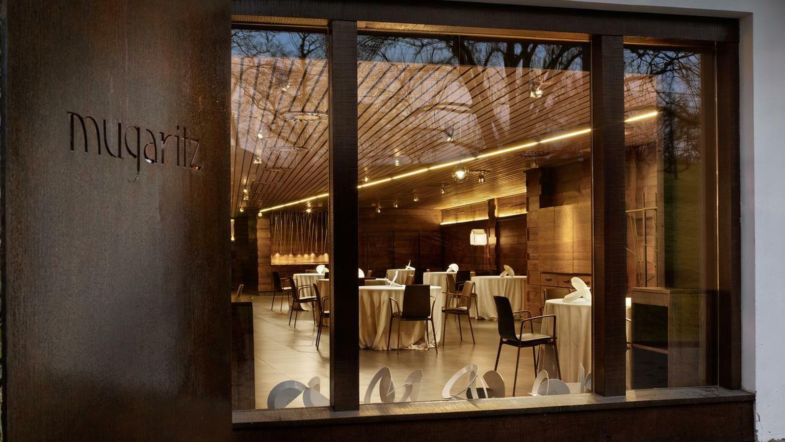 Vista desde el exterior del restaurante Mugaritz, en Errentería.