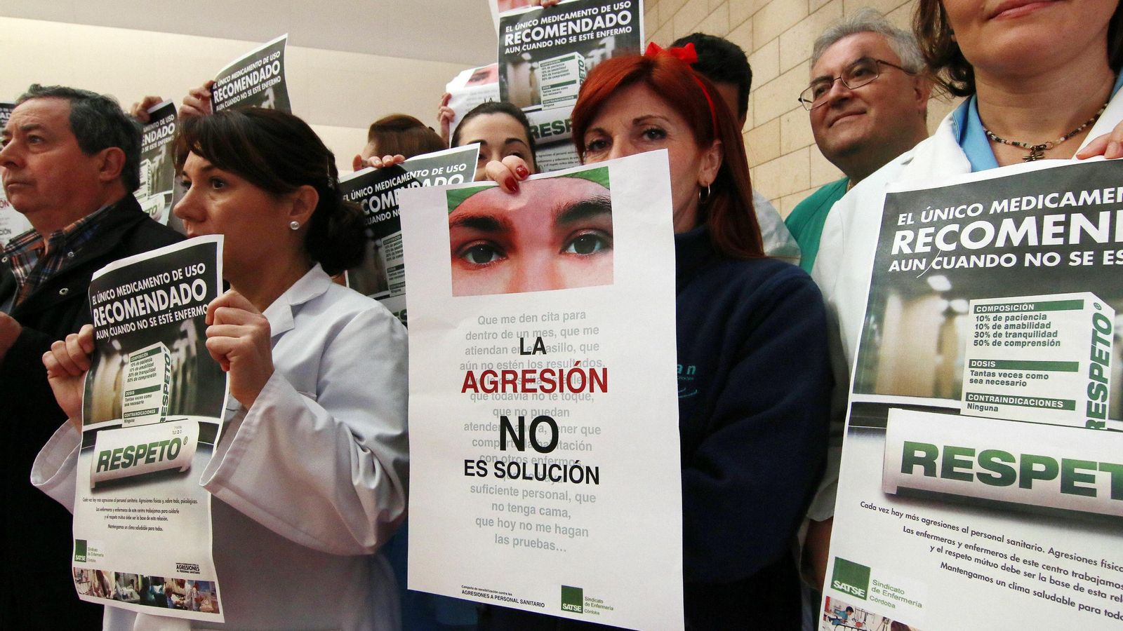 Concentración contra una agresión a una enfermera. Concentración contra una agresión a una enfermera.