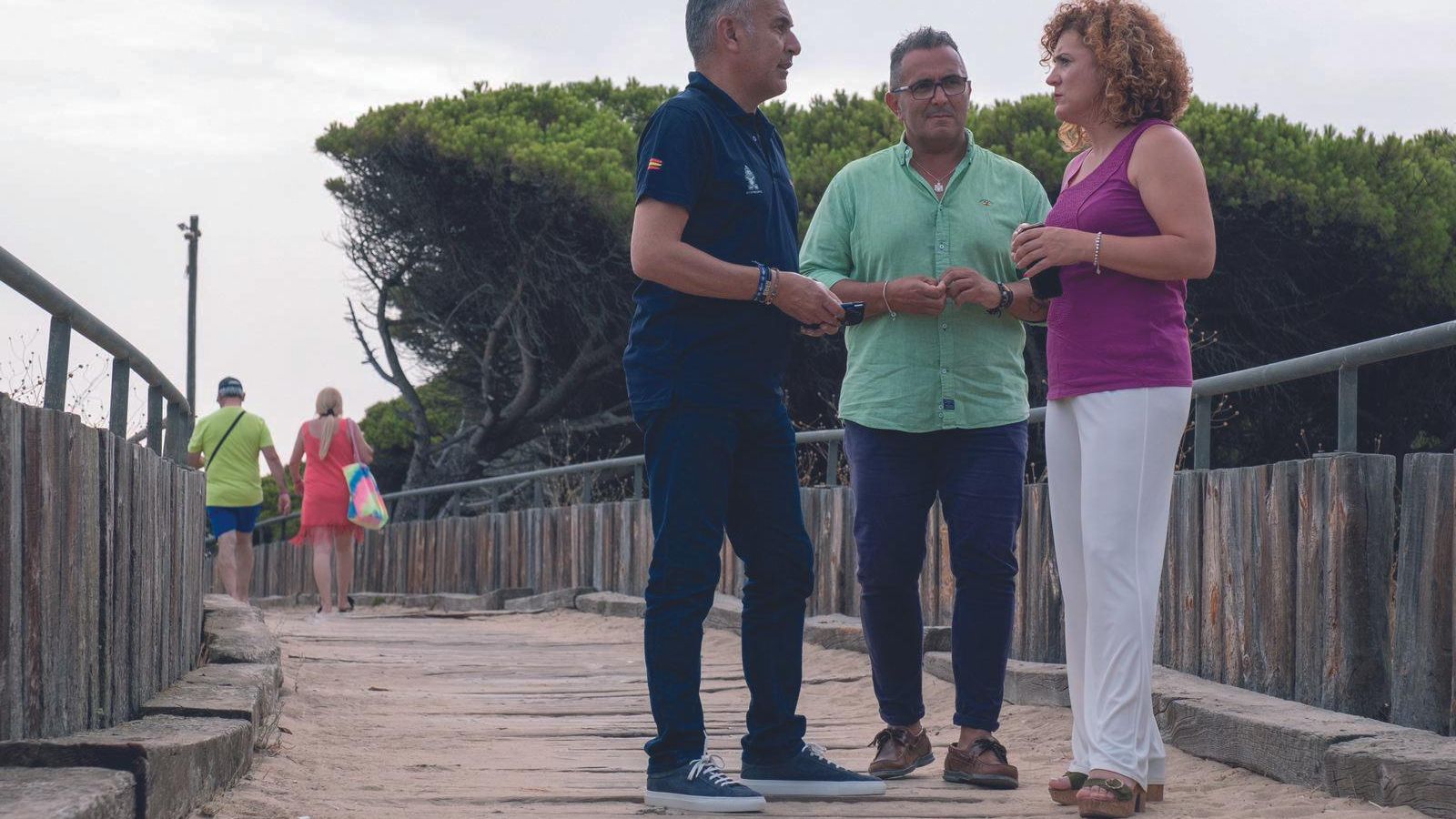 María Eugenia Limón durante las visitas.