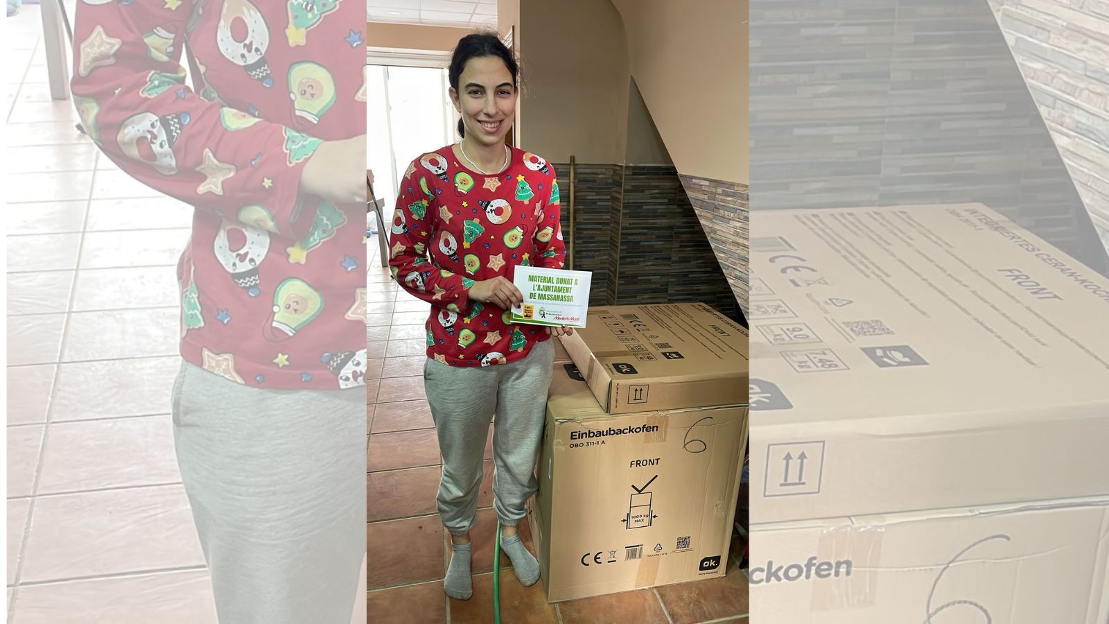 Una de las beneficiarias de la ayuda de La Boutique del Pescado de Antonio Martín.