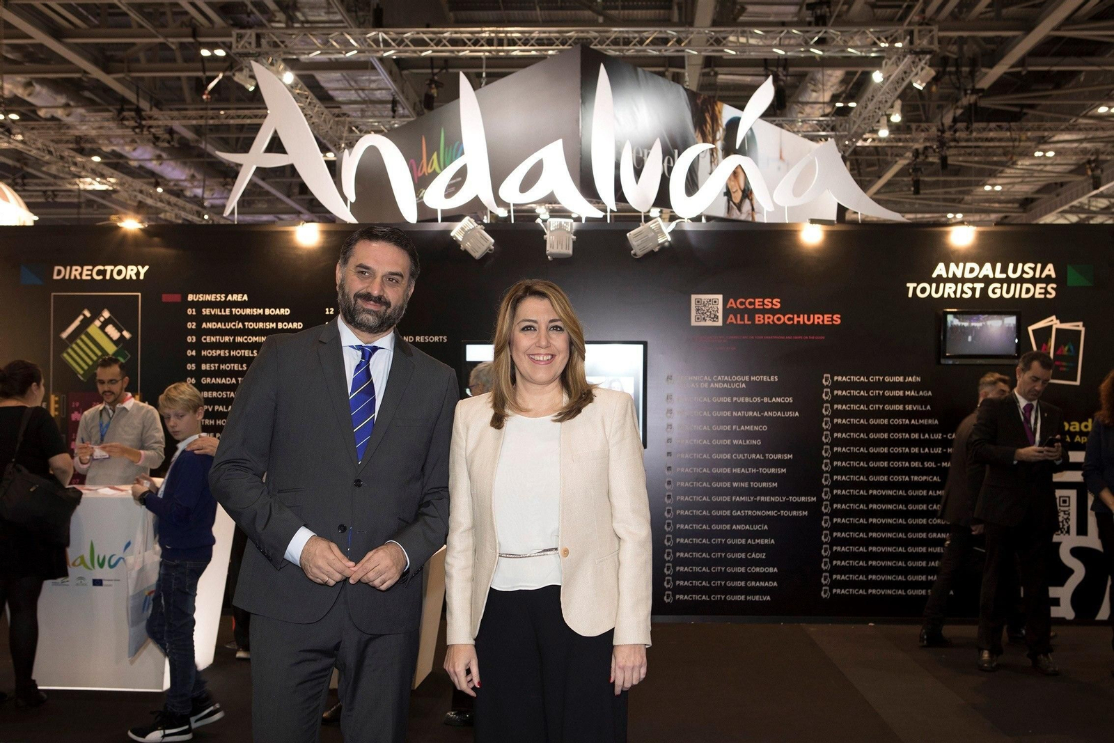 Francisco Javier Fernández y Susana Díaz en una feria de turismo en 2017. Francisco Javier Fernández y Susana Díaz en una feria de turismo en 2017.