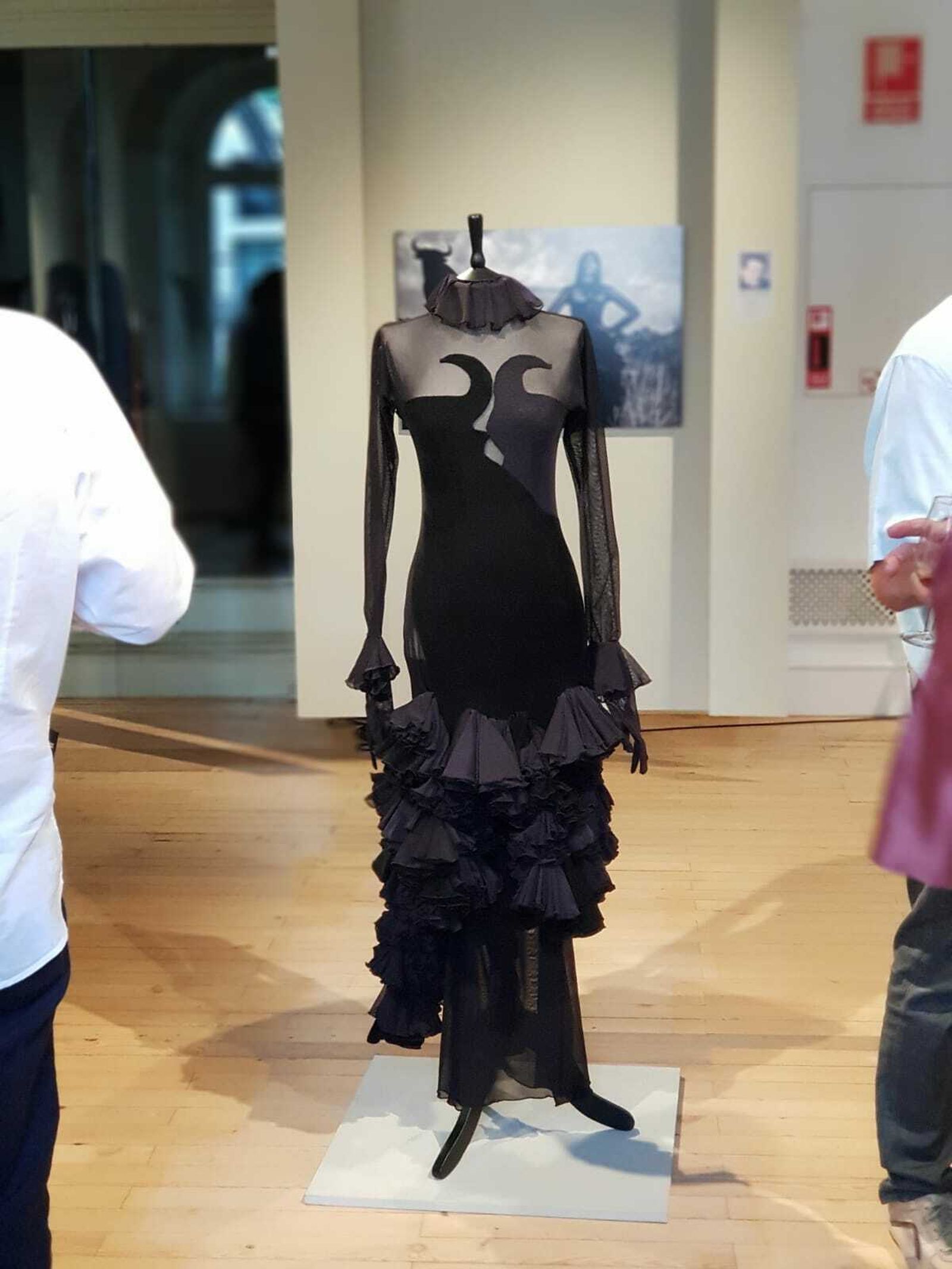 Cada modelo presentado ha sido relacionado con un sentimiento o apreciación de la diseñadora. A este modelo, elaborado en tul negro, han sido comparados como 'La Raza, La Fuerza'.