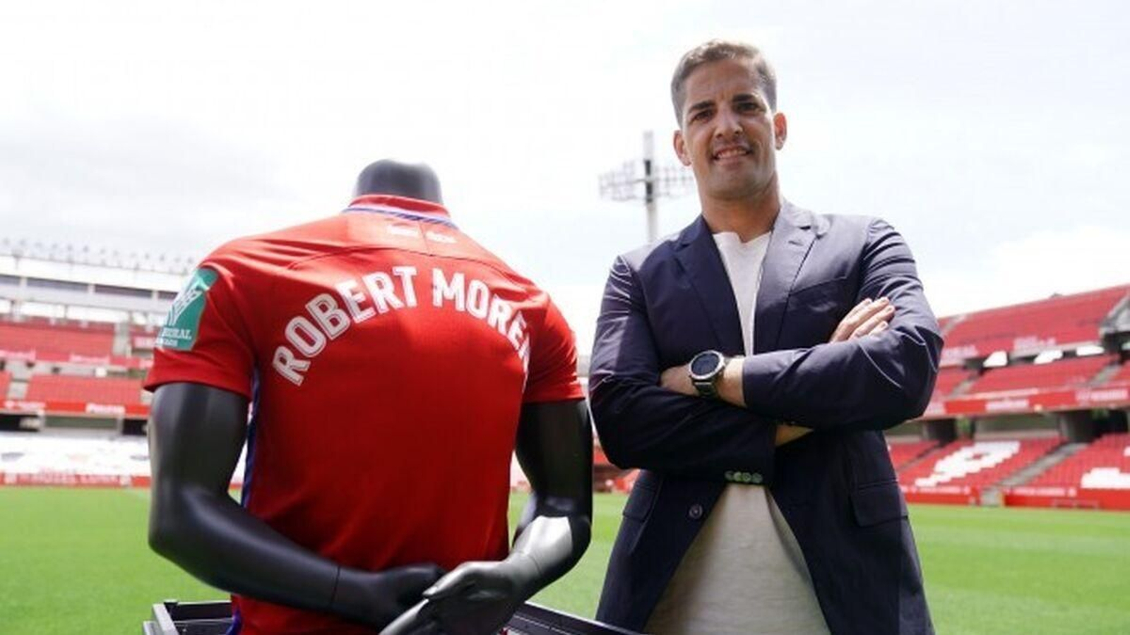 Robert Moreno, el día de su presentación con el Granada