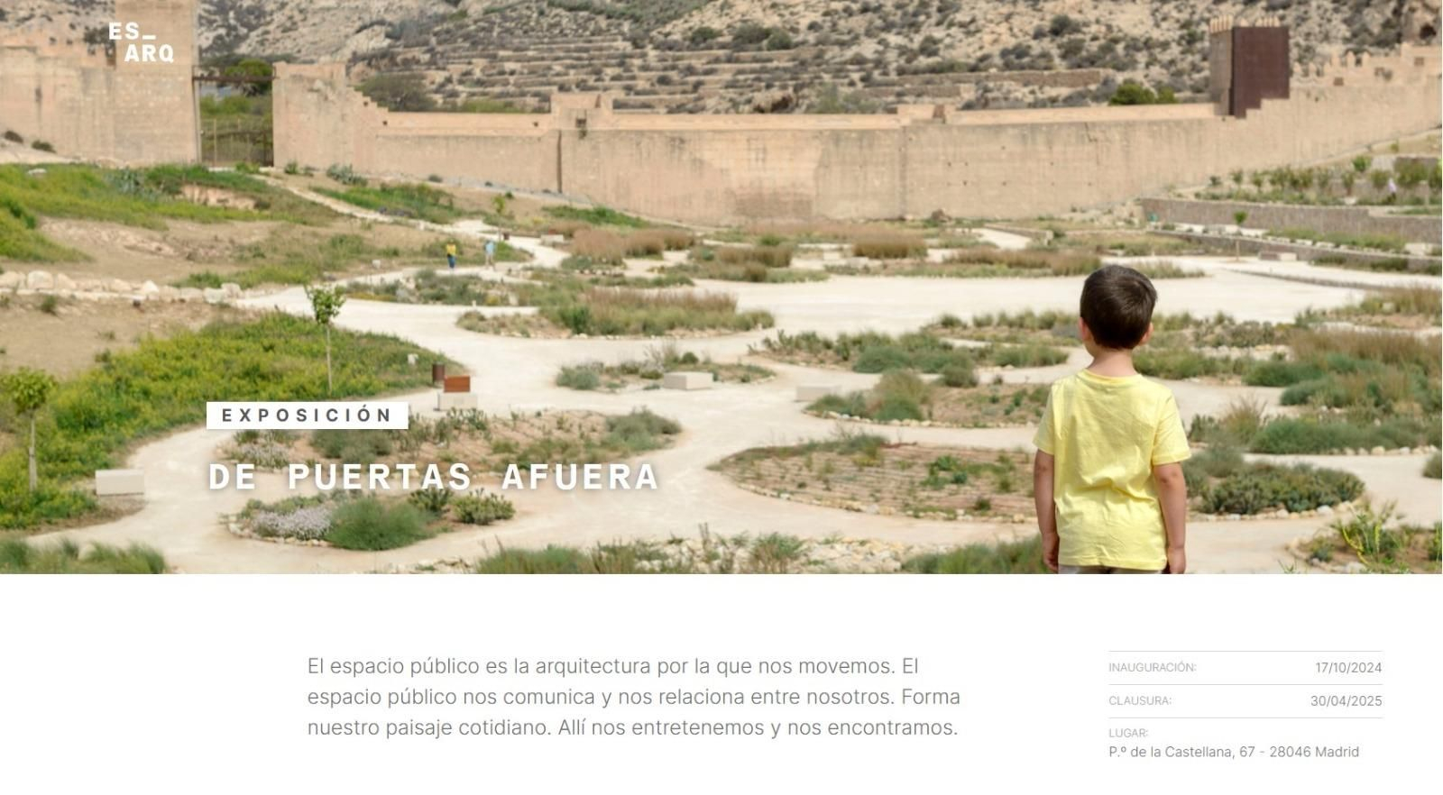 Imagen de la exposición 'De puertas afuera' de la Casa de la Arquitectura