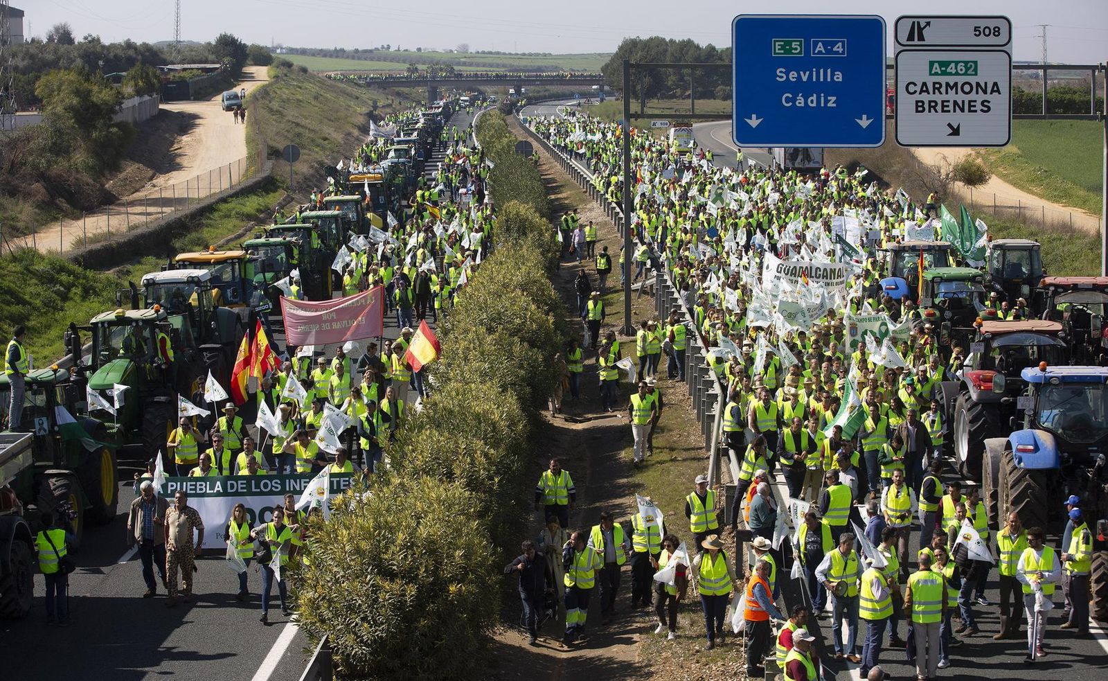 Tractorada en Sevilla en febrero de 2020