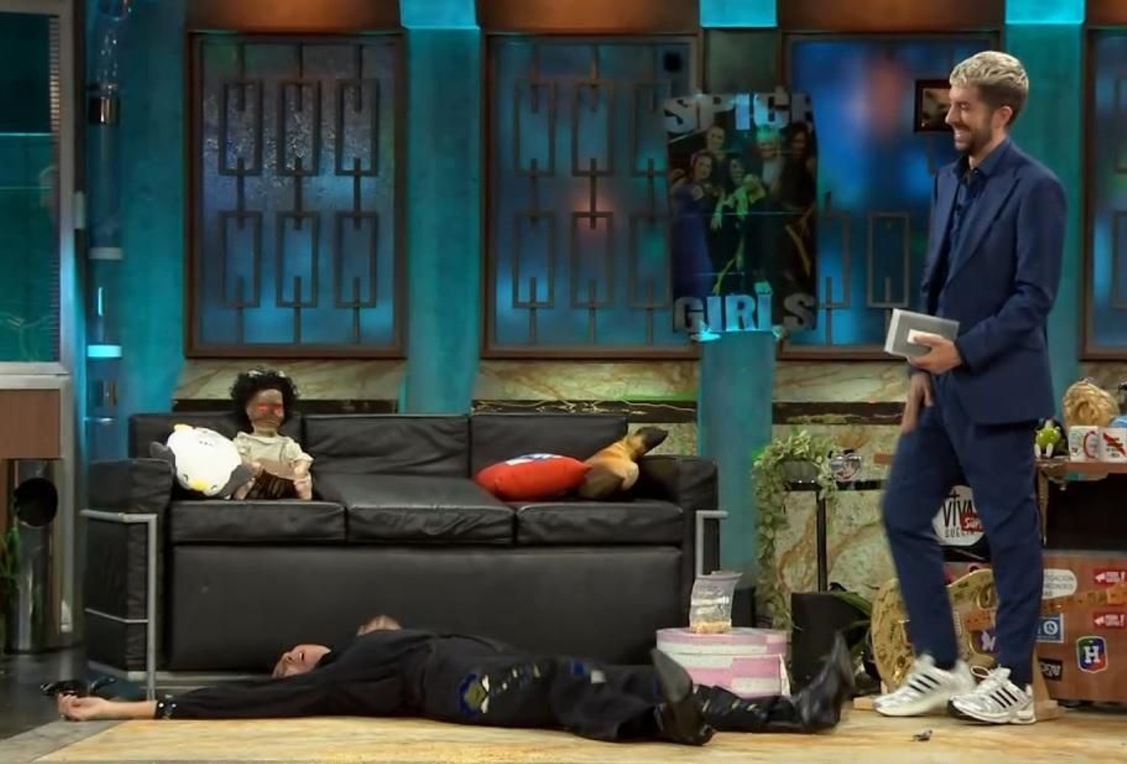 Paz Padilla en uno de los momentos de la entrevista en La Revuelta de David Broncano