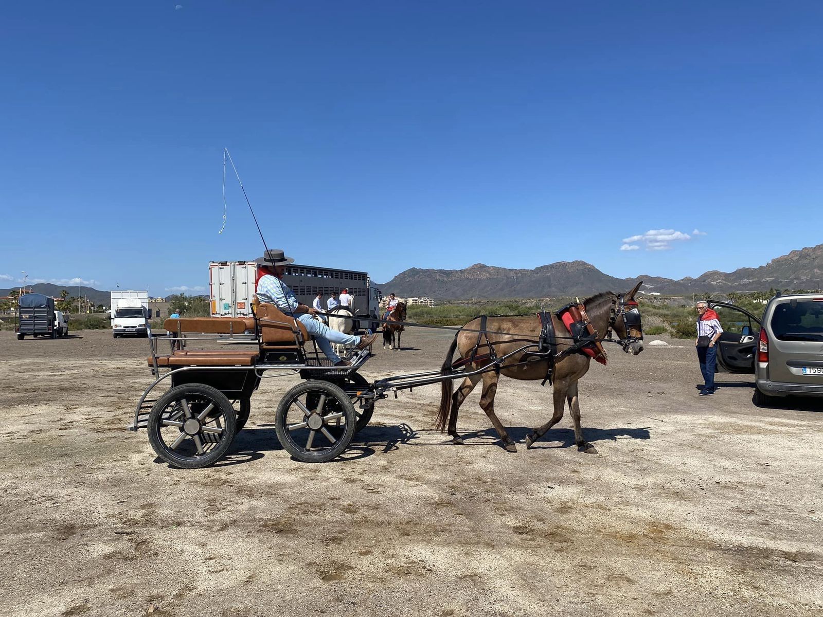 Encuentro de romeros y caballistas en Honor a la Virgen del Pilar de Jaravía