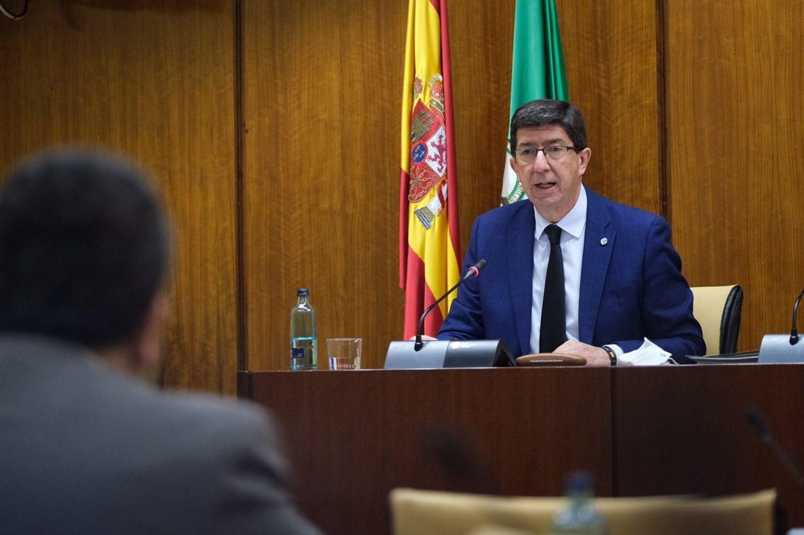 Juan Marín en comisión parlamentaria