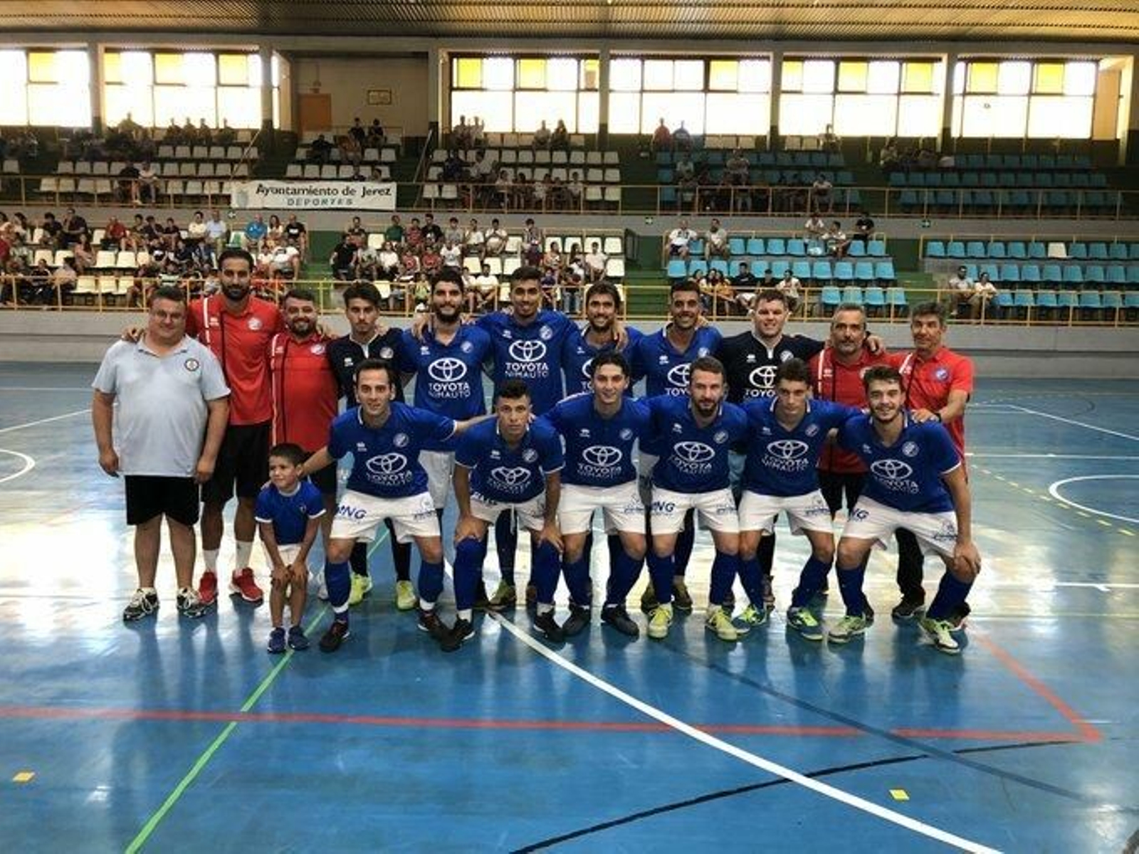 Formación del Xerez DFC Toyota Nimauto en el amistoso contra el Betis en el Ruiz-Mateos.