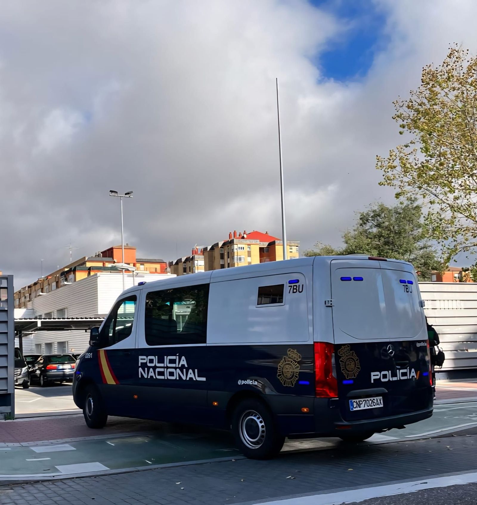 Una fugoneta de la Policía Nacional.