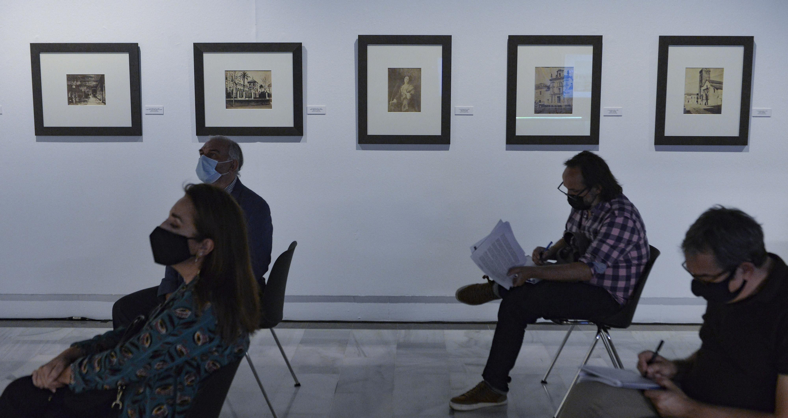 Inauguración de la exposición de Luis Masson, en el Bellas Artes de Sevilla